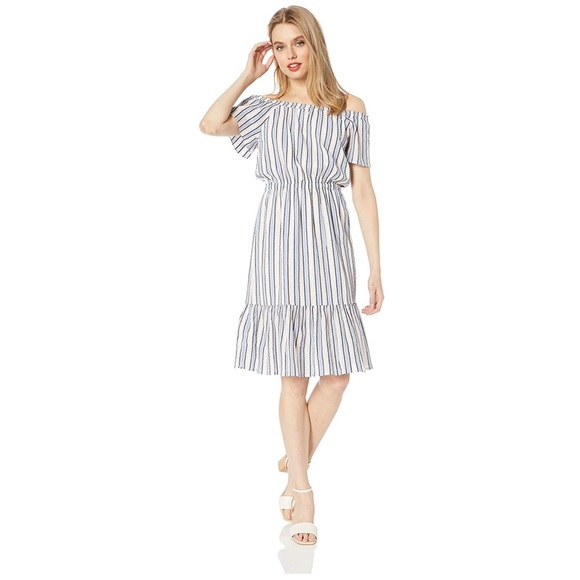 J Crew Mercantile Off-The-Shoulder Striped Peasant - Picture 5 of 13